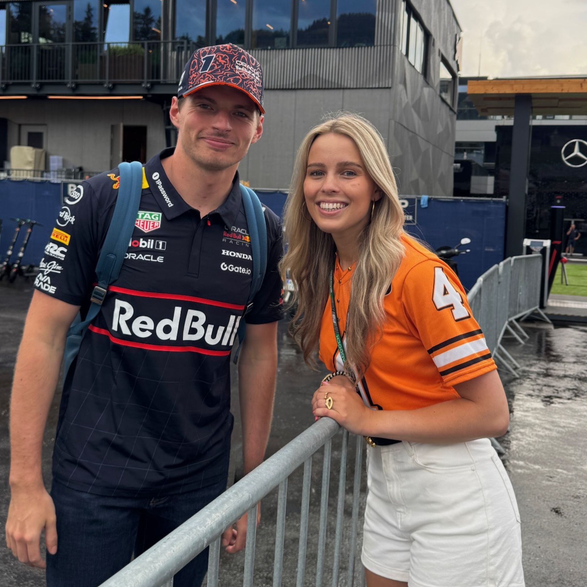 A papaya orange football jersey with Lando Norris's McLaren F1 Racing number 4 on the front and back.