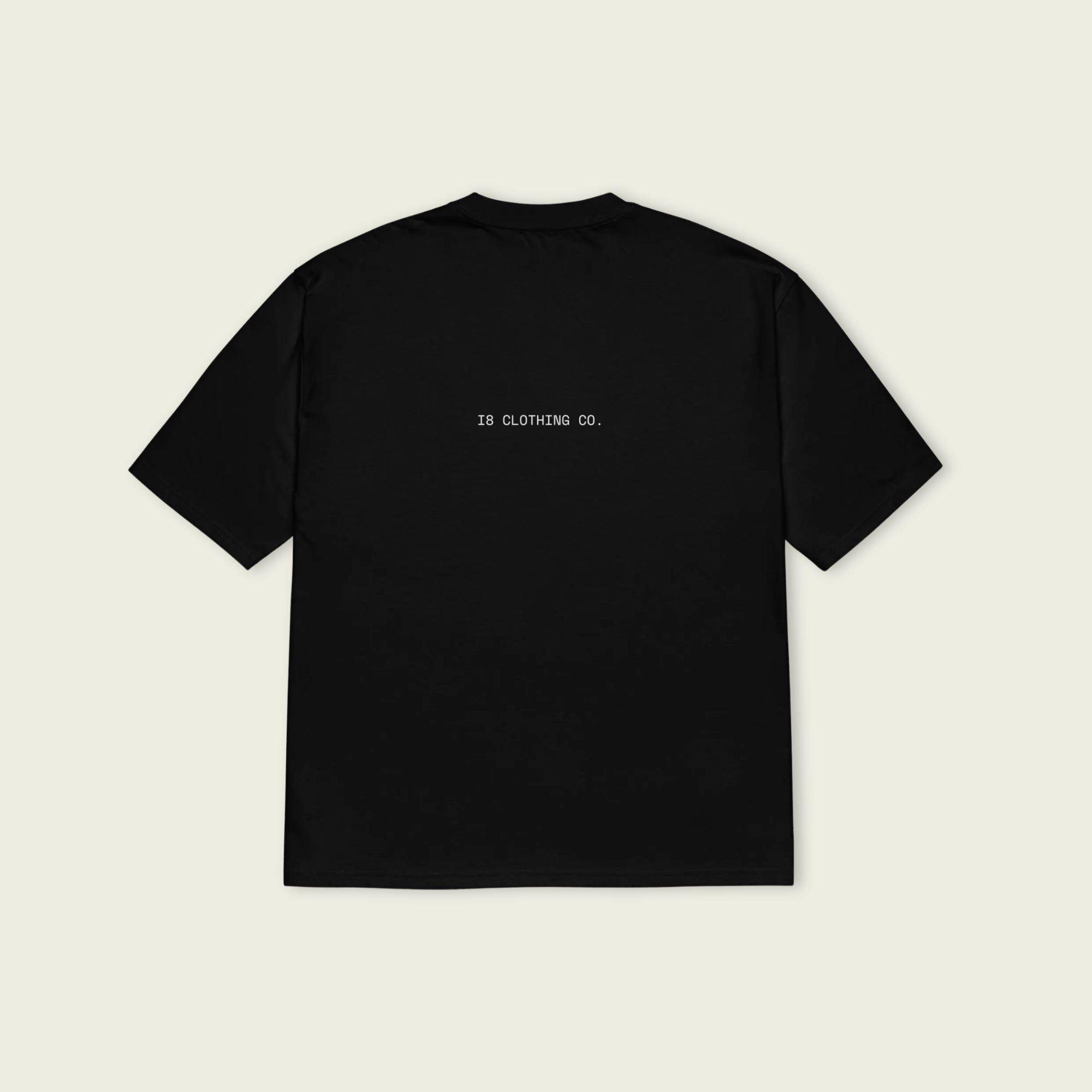 A black oversized TShirt with white text Lando on the front  and lando norris's neon green helmut on the front.