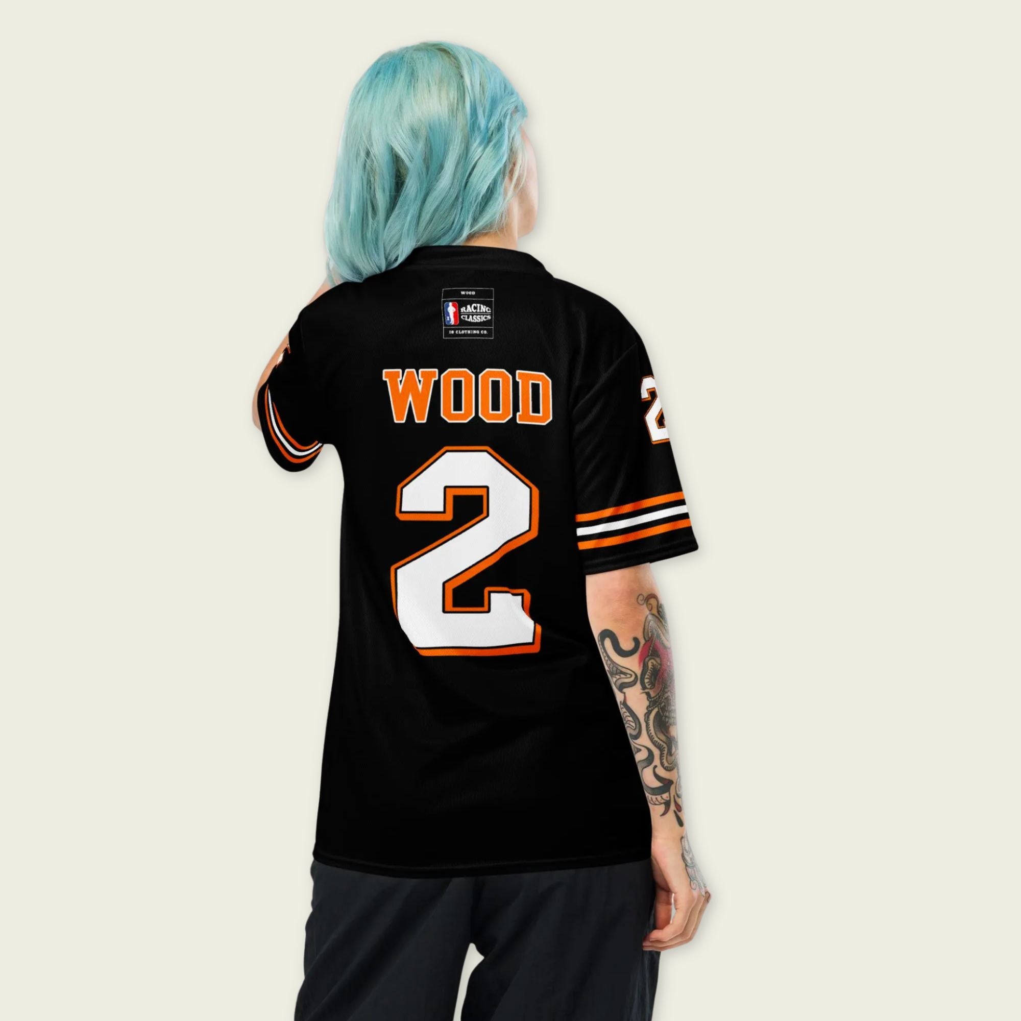 ryan wood supercars jersey with 'WOOD' and number '2' in orange